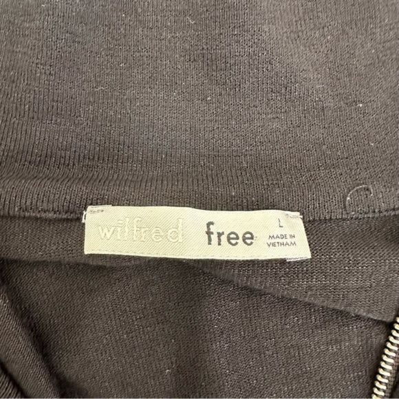 Aritzia Wilfred Free Brems Black Half Zip Bodysuit Sz Large - Picture 3 of 7